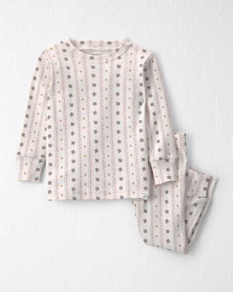 Baby Girl 2-Piece Organic Cotton Pajamas in Snowflakes
