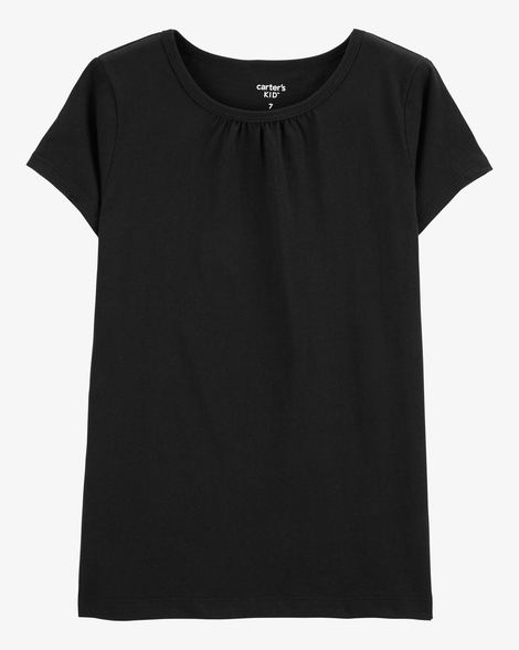 girls cotton tee - black