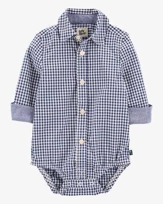 Product image 1 of Baby Gingham Print Button-Front Bodysuit