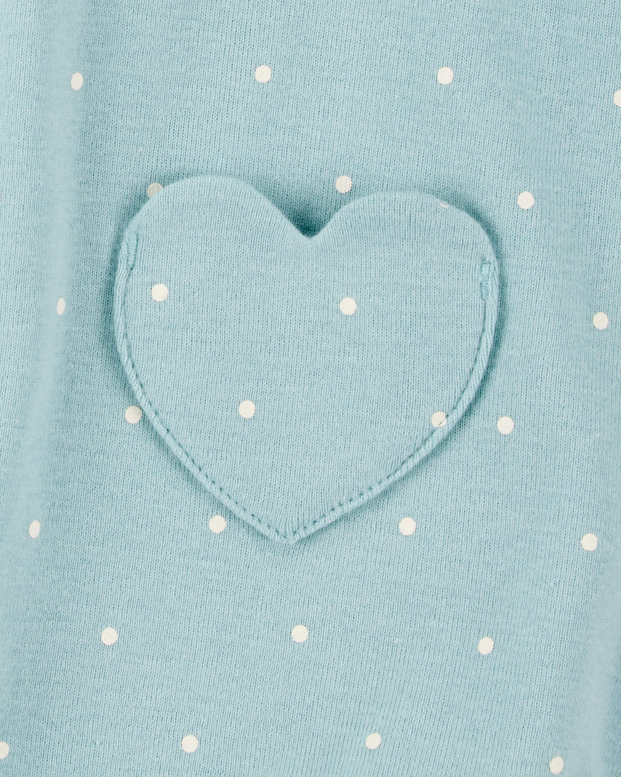 Baby Heart Pockets Cotton Romper