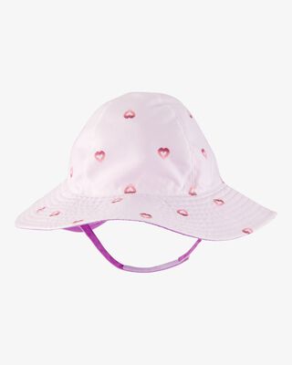 Product image 1 of Baby Heart Print Reversible Swim Hat - Purple