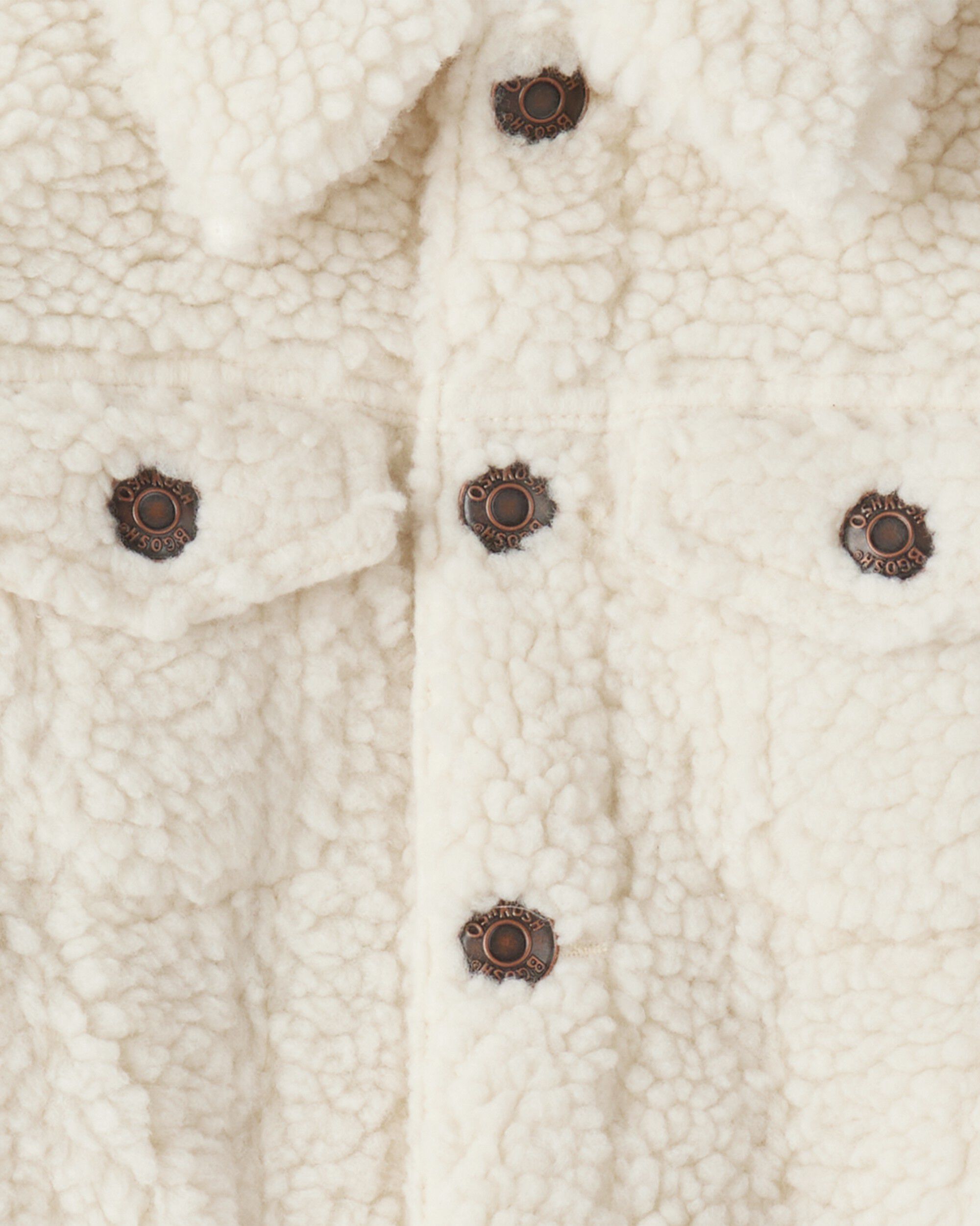 Toddler Sherpa Long-Sleeve Jacket - Cream