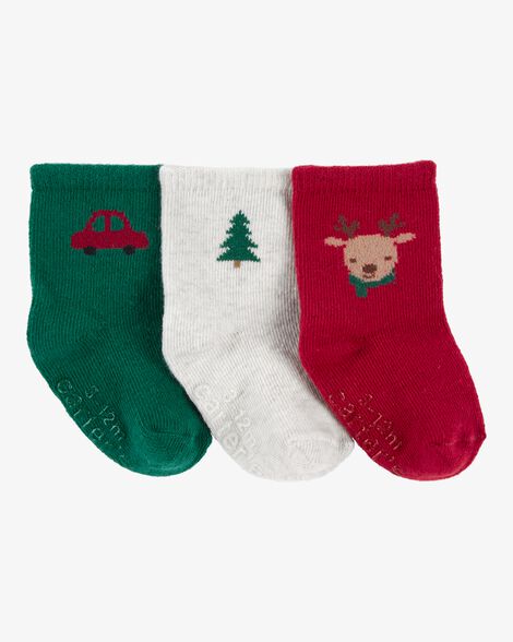  Product image 1 of Baby 3-Pack Holiday Booties
