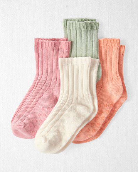  Product image 1 of Toddler 4-Pack No-Slip Socks Made with Organic Cotton