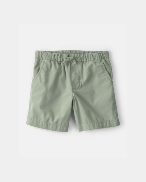 boys canvas shorts - green