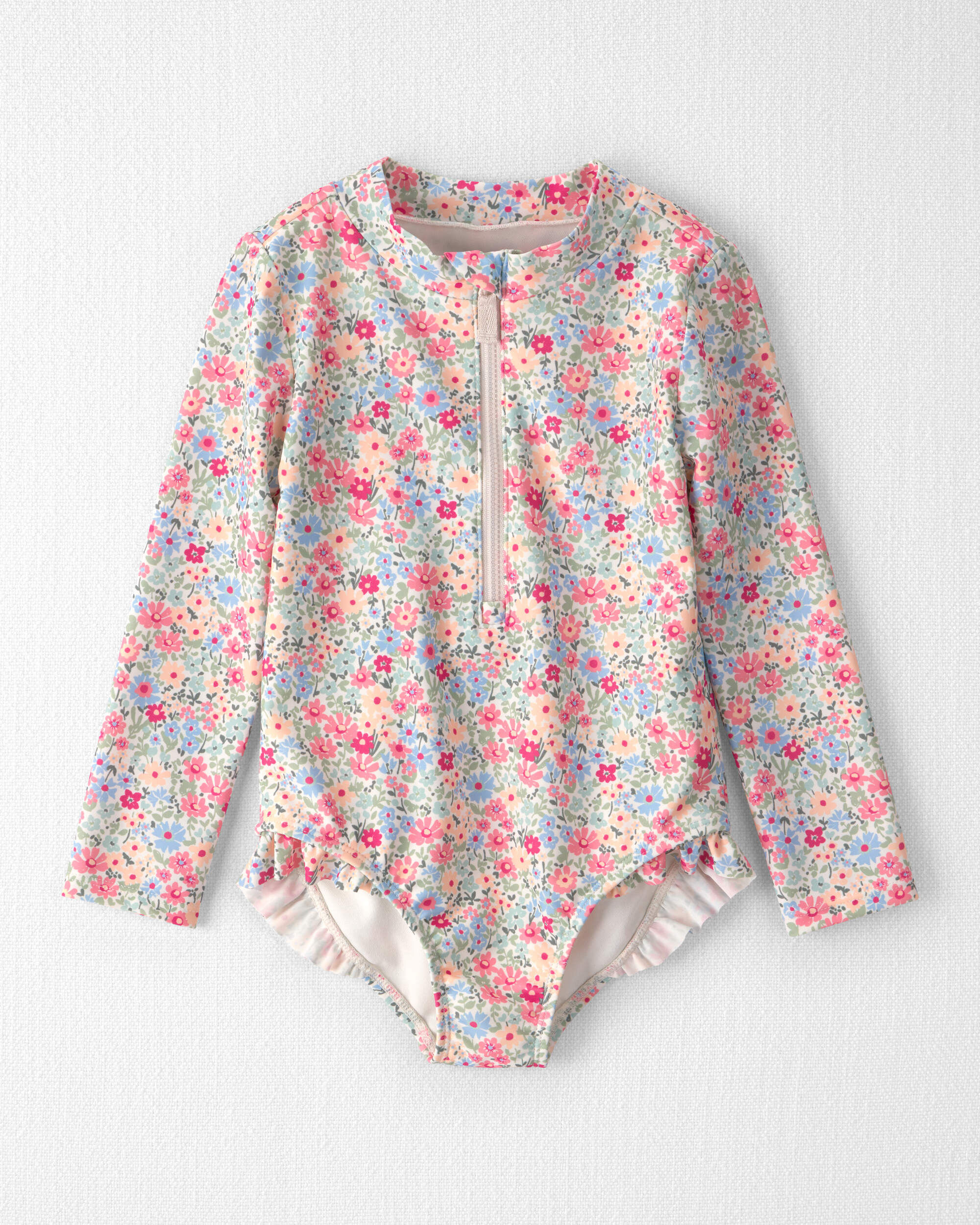 Little Planet Toddler Girl Recycled Rashguard Swimsuit in Meadow Mix 2T Meadow Mix 26$