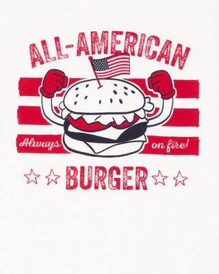 Product image 2 of Kid All American Burger Short-Sleeve Graphic Tee - White