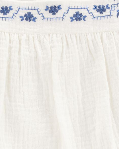  Product image 3 of Toddler Solid Flutter-Sleeve Dress - White