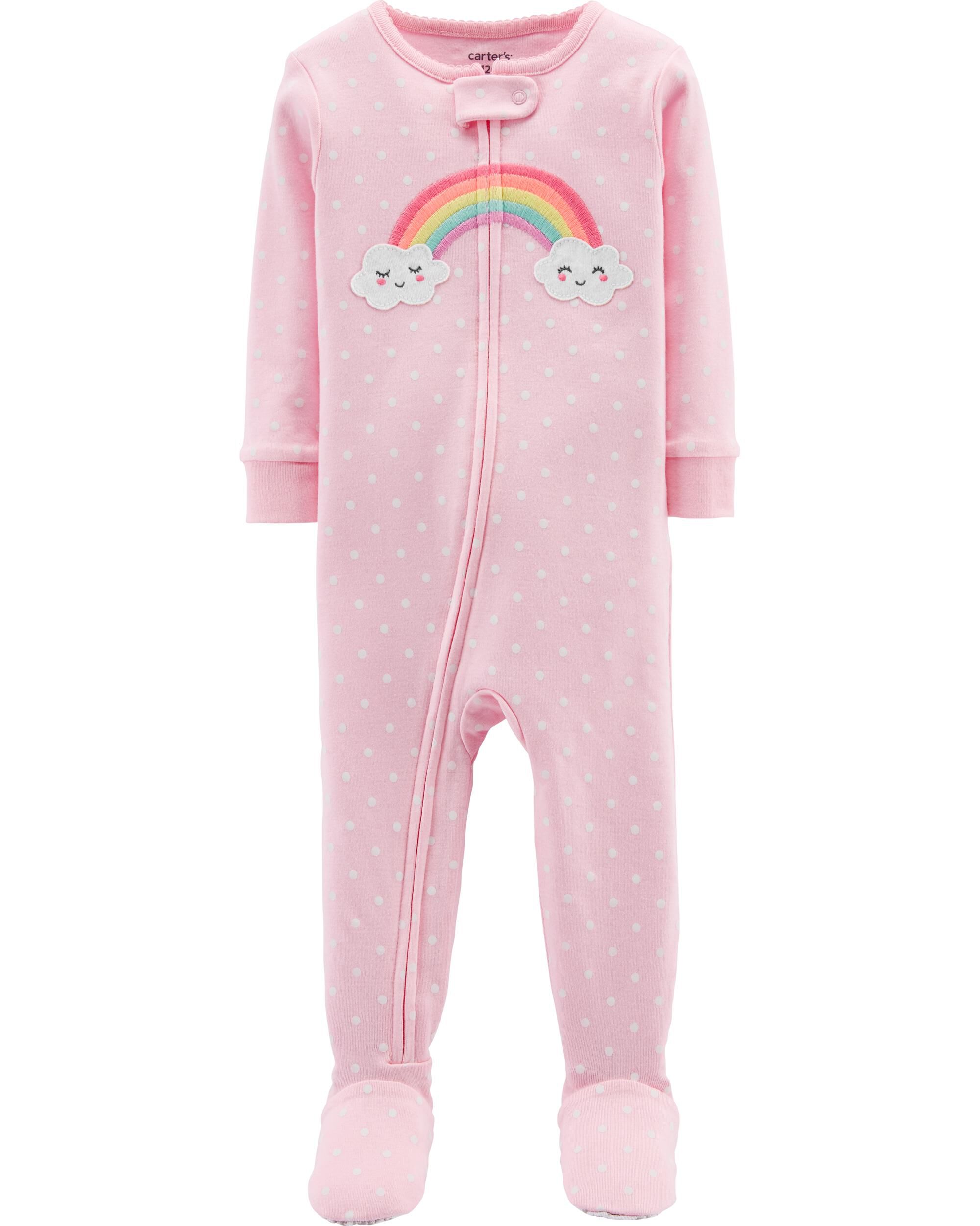 1-Piece Rainbow Snug Fit Cotton Footie
