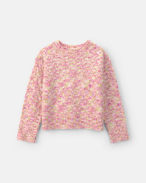 Girls Confetti Sweater - Pink