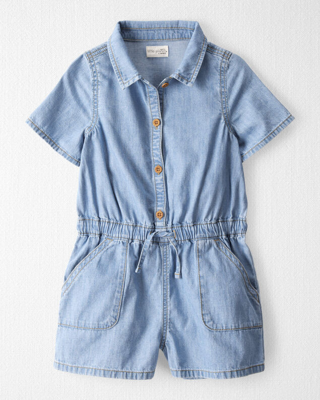 Product image 1 of Kid Organic Cotton Chambray Romper