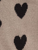Brown - Toddler Heart Mohair-Like Sweatshirt, Selected