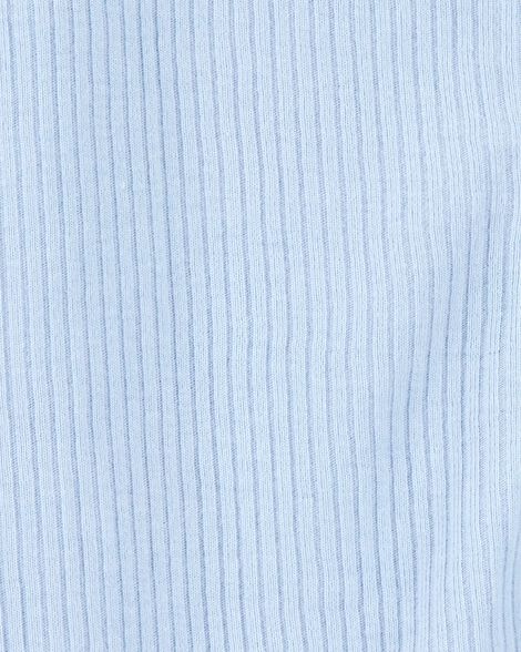  Product image 3 of Baby Dog Pocket 2-Way Zip Ribbed Sleep & Play Pajamas - Blue