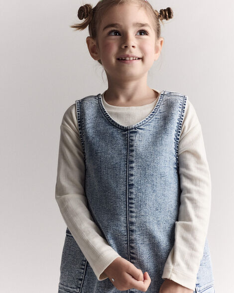 Toddler Girl Pointelle Long-Sleeve Top - Cream