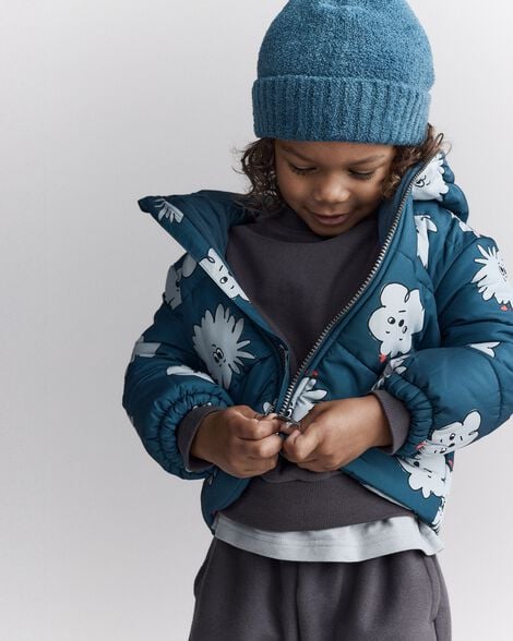 Toddler Squish Hooded Puffer Jacket - Deep Teal