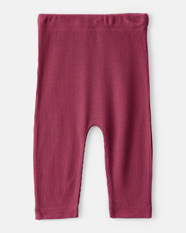 Product image 2 of Baby Girl 2-Pack Deer & Floral Print PurelySoft Pull-On Pants - Burgundy/Pink