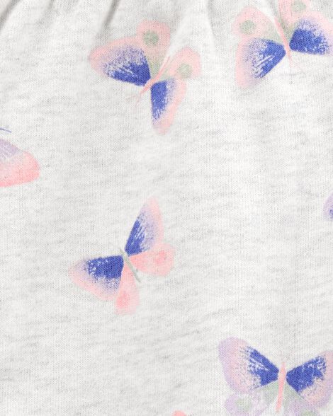  Product image 3 of Toddler Butterfly Print Pull-On French Terry Shorts - Gray