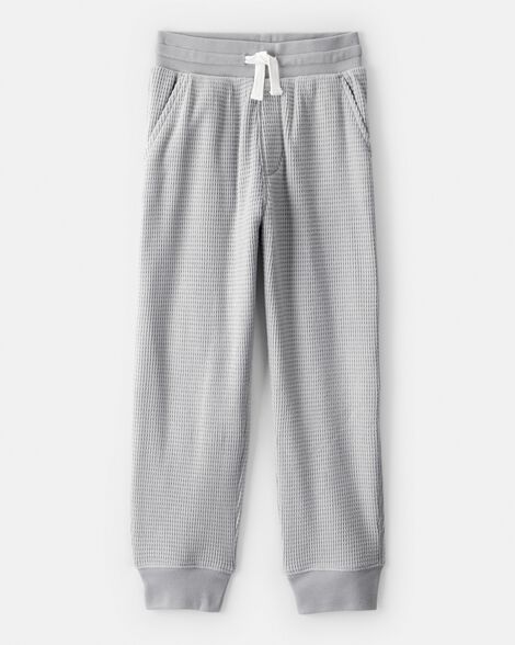 Boys Thermal Drawstring Jogger - Grey
