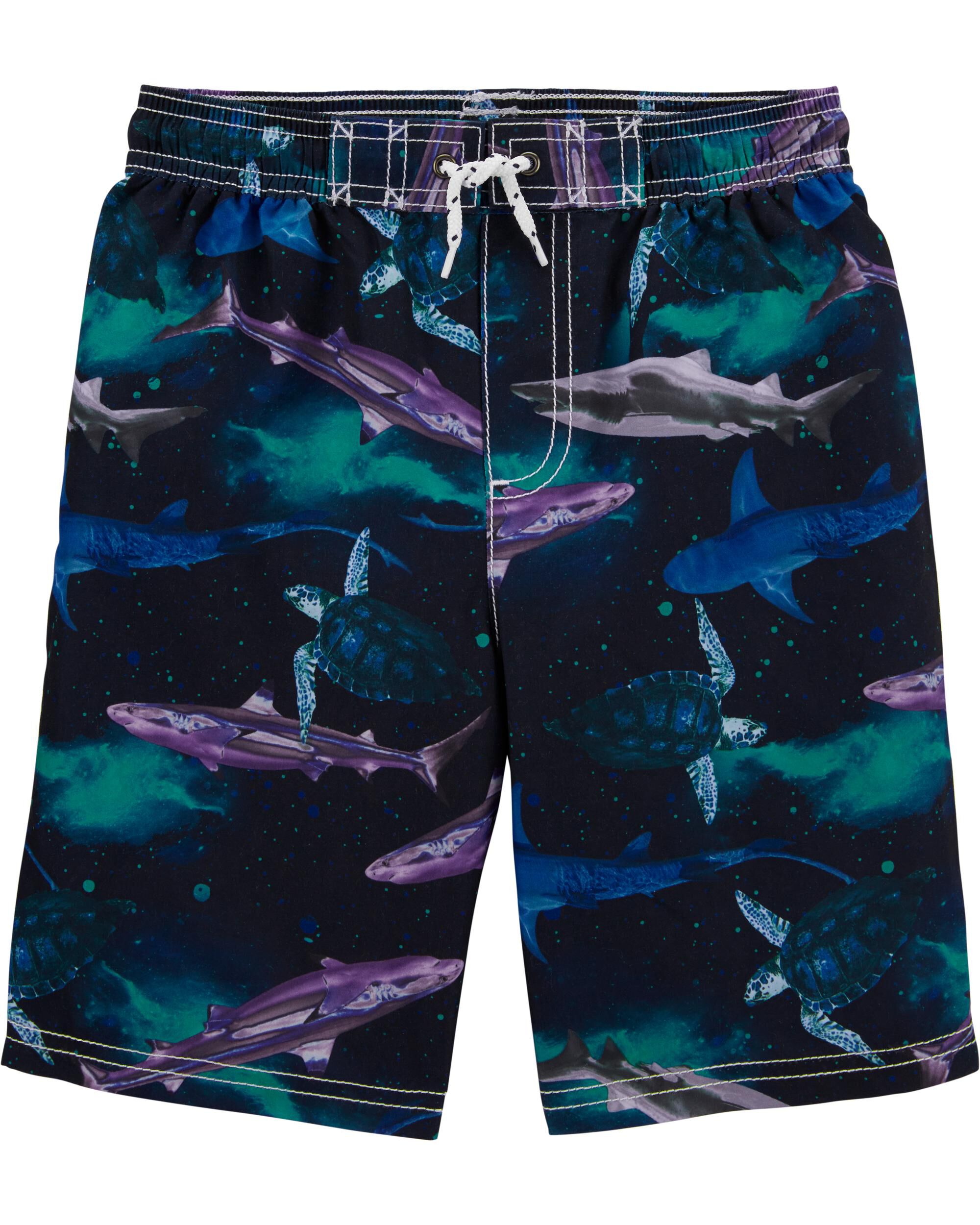 shark swim trunks