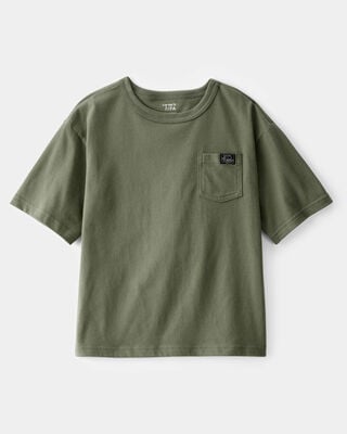 Product image 1 of Kid "Keeping It Real" Relaxed Pocket Tee - Green