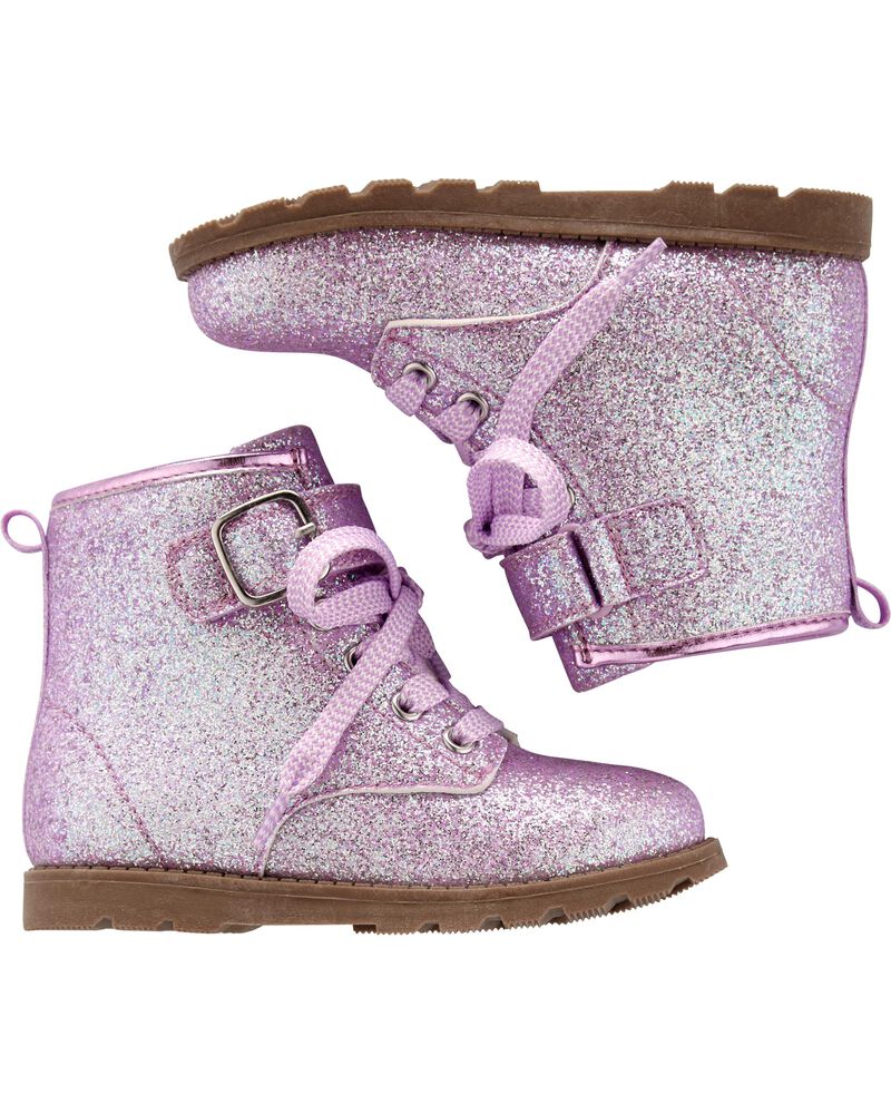 combat boots glitter