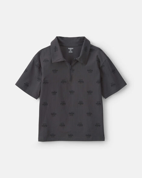 Boys Logo Polo Shirt - Grey