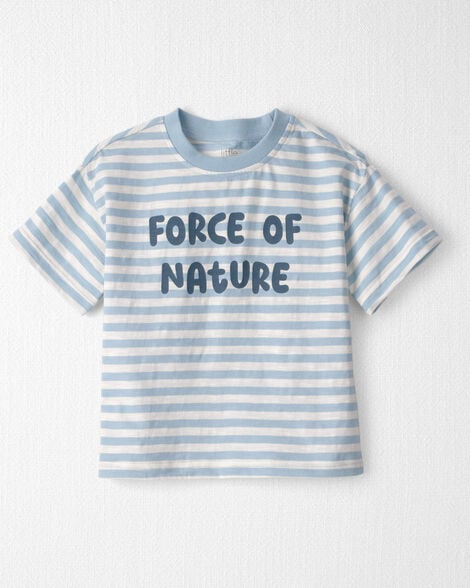Toddler Organic Cotton 'Force of Nature' Tee in Stripes