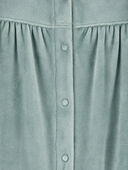 Green - Baby Flutter Snap-Up Fuzzy Jumpsuit, Selected
