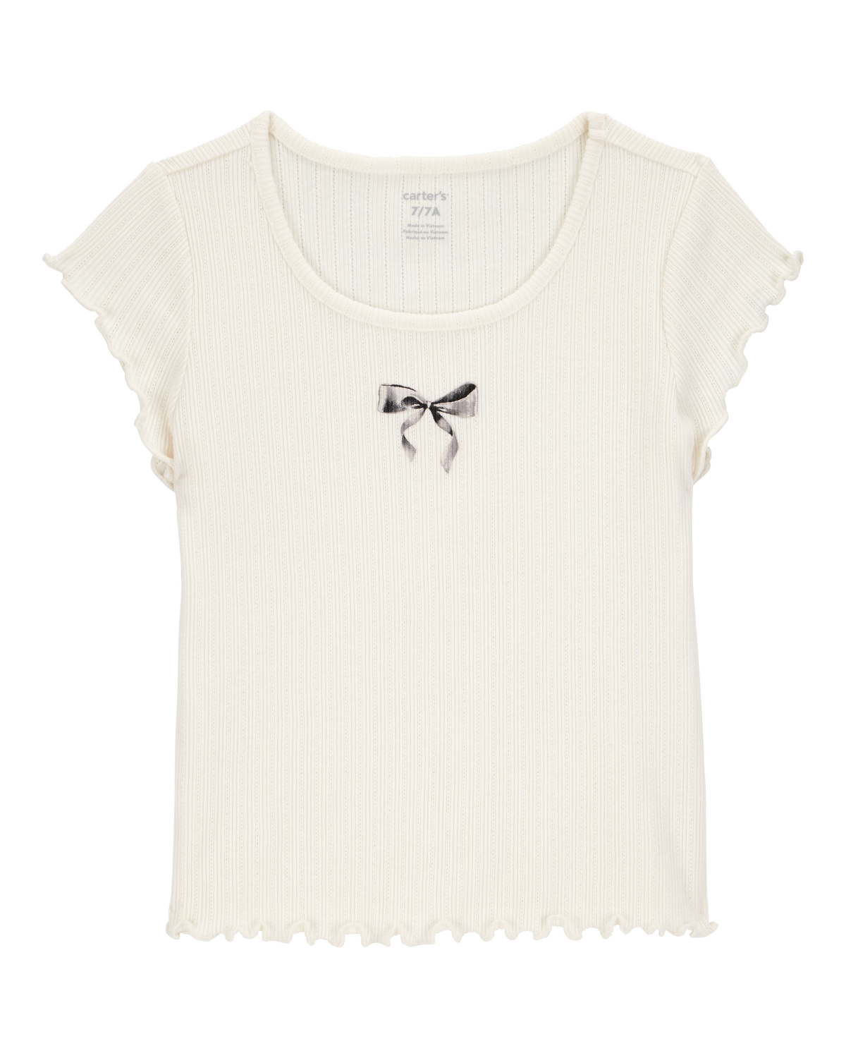 【ポイント10倍】 Pointelle Butterfly 2-Piece Kid Tee Chiffon Dot Polka & トップス