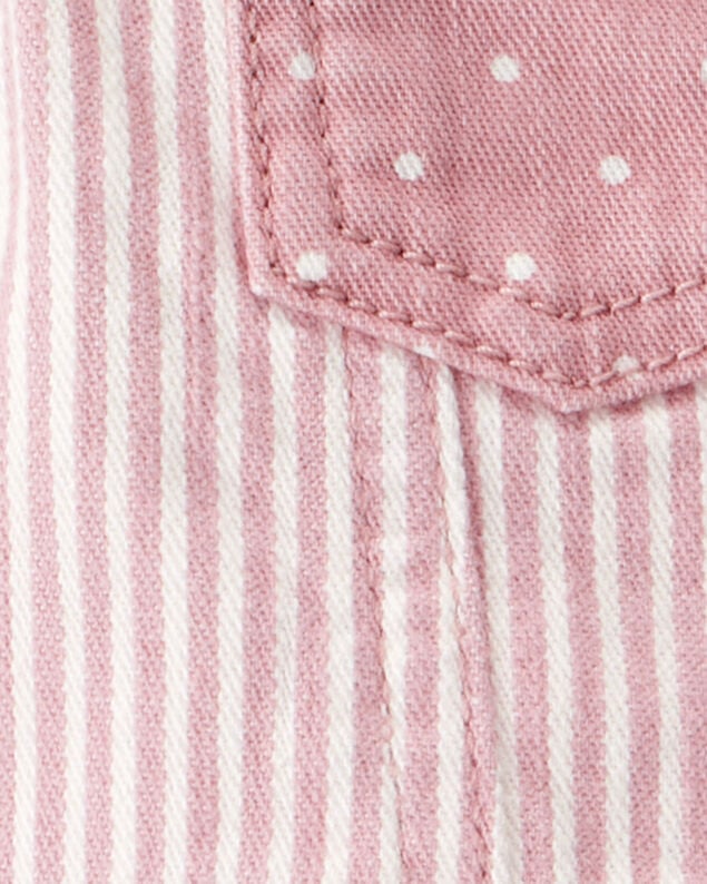 Product image 2 of Baby Girl Vintage Inspired Hickory Denim Jacket -  Pink