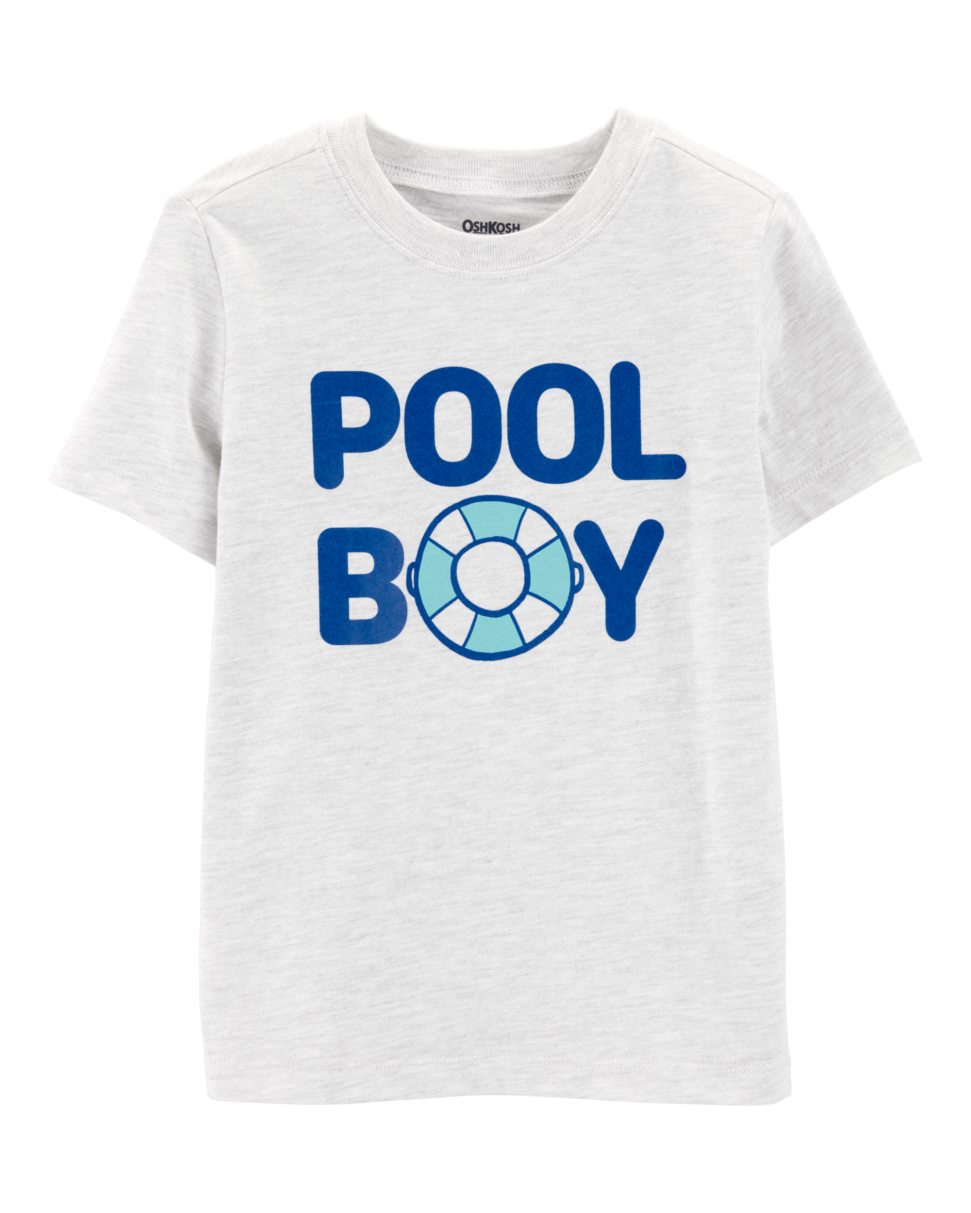 Toddler Pool Boy Short-Sleeve Graphic Tee - Grey