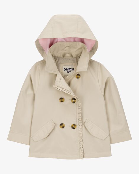  Product image 5 of Toddler Ruffle Trench Coat - Khaki