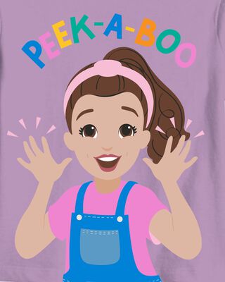 Product image 2 of Toddler Ms. Rachel™ 'Peek-a-Boo' Short-Sleeve Graphic Tee - Purple