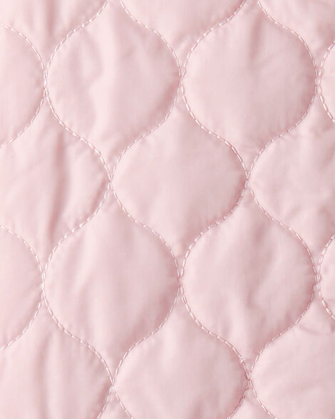 Girls Long-Sleeve Midweight Quilted Jacket - Pink