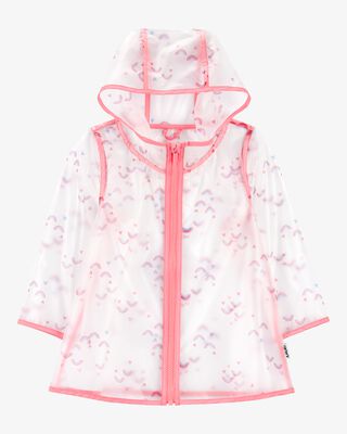 Product image 1 of Toddler Rainbow Translucent Rain Jacket - Pink