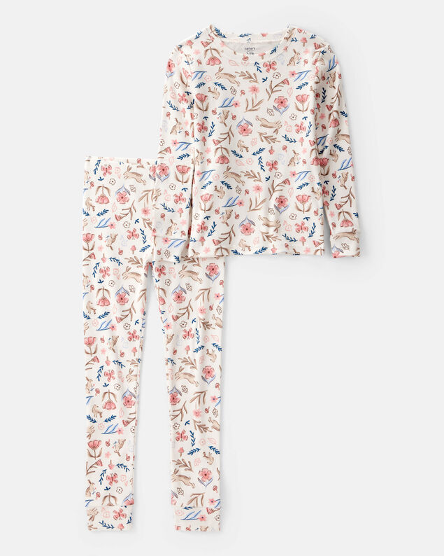 Product image 1 of Kid 2-Piece Floral 100% Snug Fit Cotton Pajamas