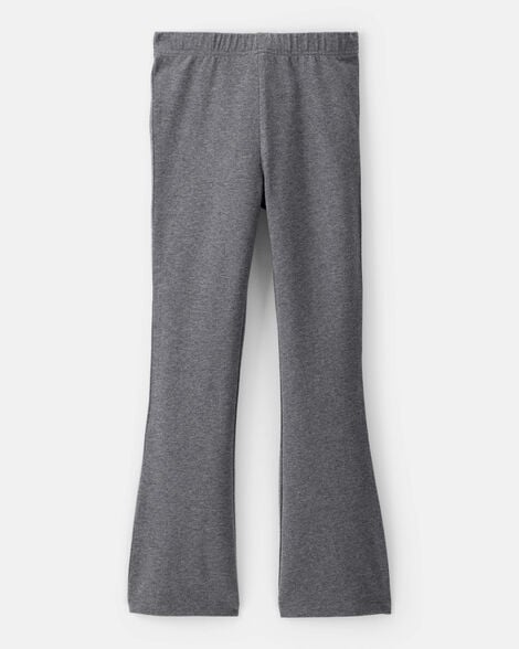 Product image 2 of Kid Solid Cotton Flare Stretch Leggings - Grey