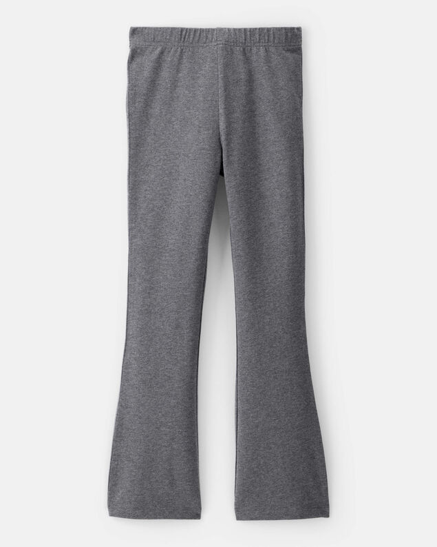 Product image 2 of Kid Solid Cotton Flare Stretch Leggings - Grey