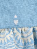 Blue - Toddler Heart Drop - Ikat- Print Tank - Blue, Selected