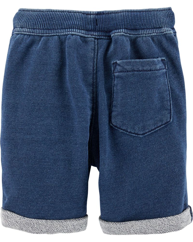 PullOn Knit Denim Shorts