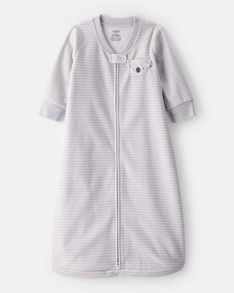 baby koala long-sleeve wearable blanket - grey