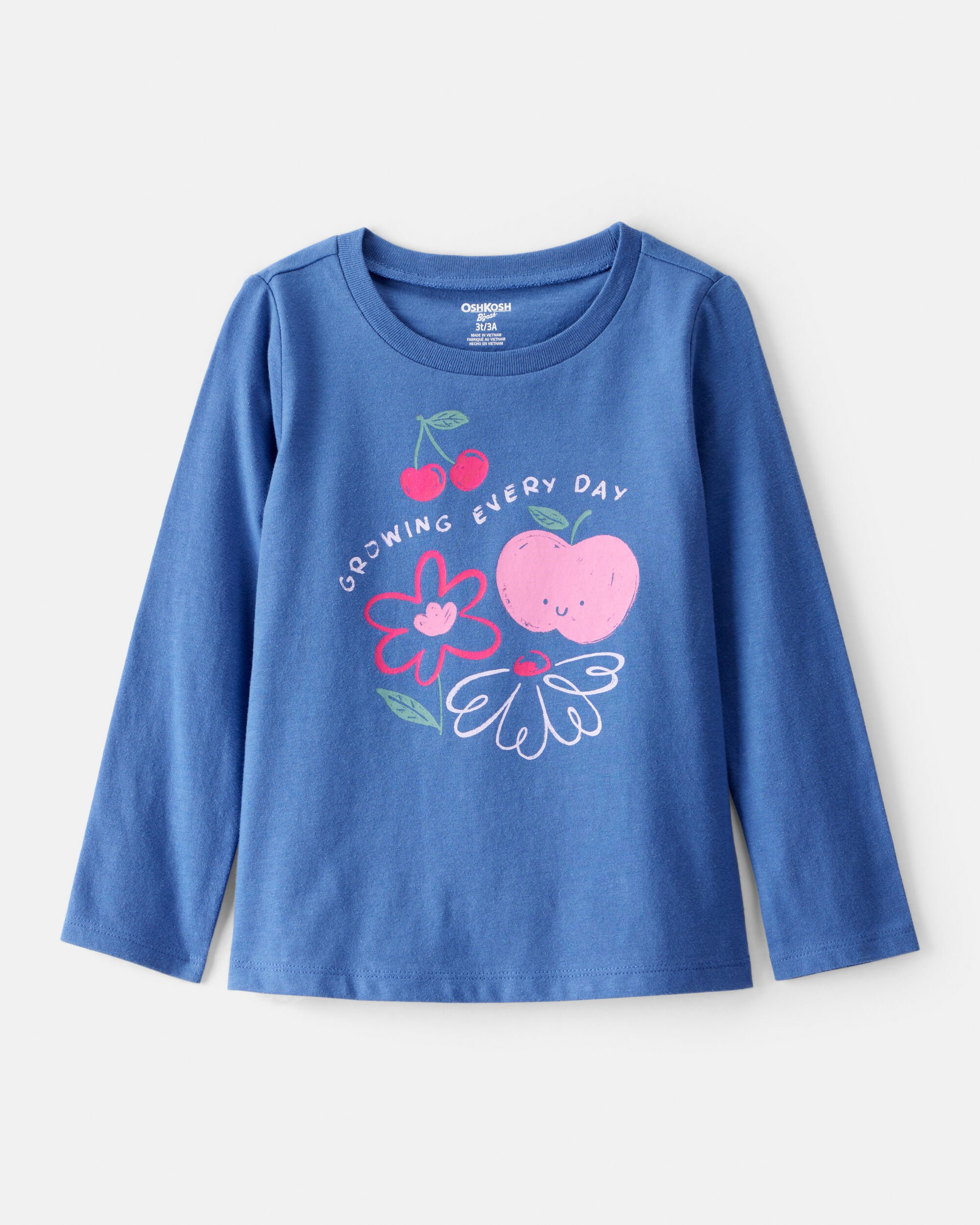 Toddler Girl Growing Every Day Long-Sleeve Graphic Tee
