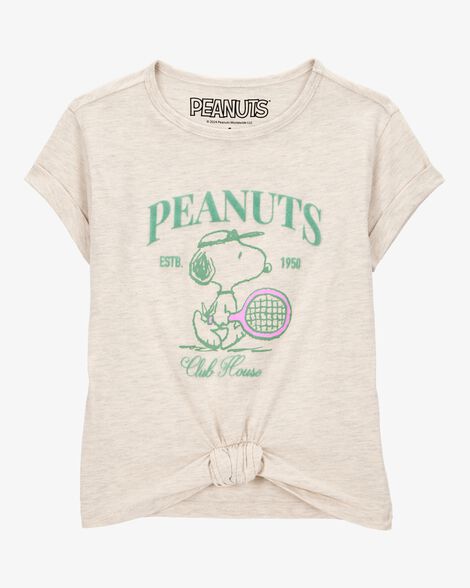  Product image 1 of Kid Peanuts Tie Front Graphic Tee - Grey