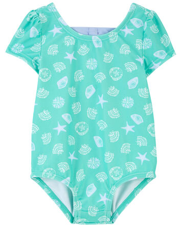 Baby Shell Print 1-Piece Swimsuit