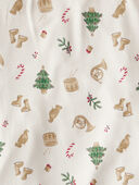 Kid Dog Print PurelySoft 2-Piece Pajamas - White