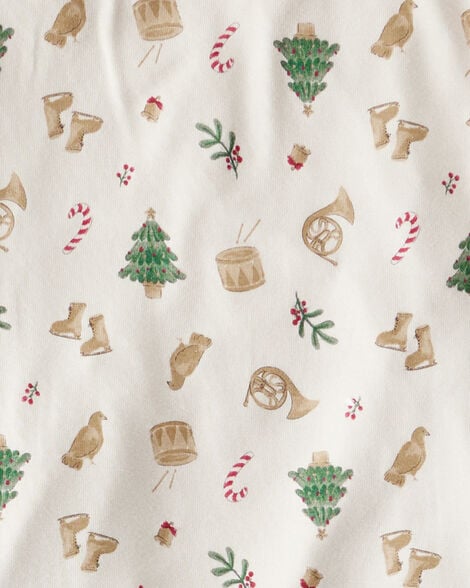Kid Dog Print PurelySoft 2-Piece Pajamas - White