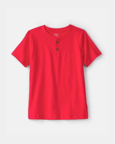 boys henley tee - red