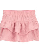 Pink - Baby Tiered Gauze Skort, Selected