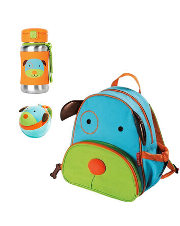 Little Kid 3-Piece Dog Backpack, Straw Bottle & Snack Cup Set