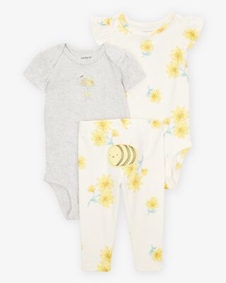 Product image 1 of Baby 3-Piece Bee Little Character Set® - Cream/Yellow